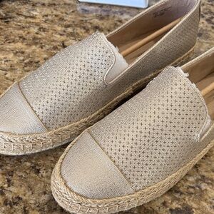 Charter Club Metallic Slip-On Espadrilles